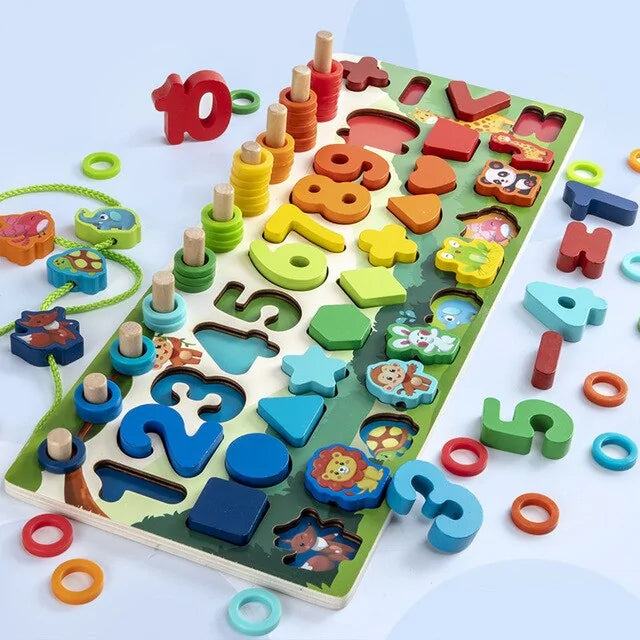 Montessori Wooden Geometric Puzzle for Kids - Gigi & Jade Kids Co.