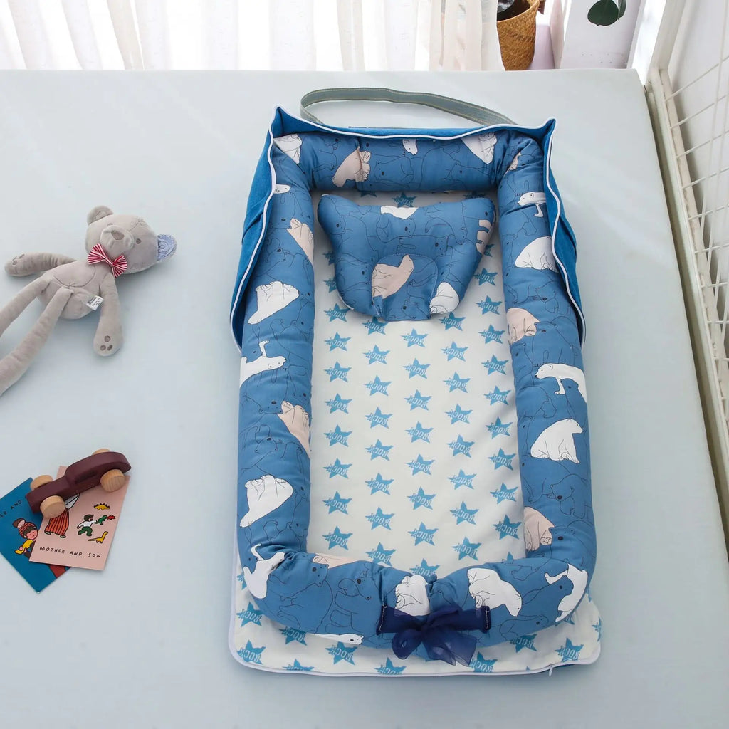 Cotton Portable Foldable Baby Bed - Gigi & Jade Kids Co.