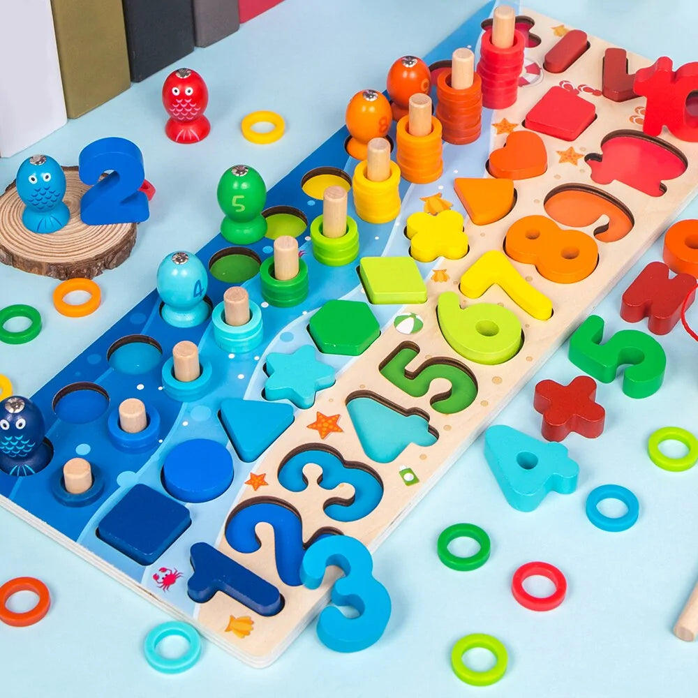 Montessori Wooden Geometric Puzzle for Kids - Gigi & Jade Kids Co.